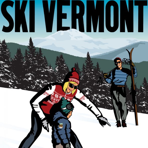 Ski Vermont poster design